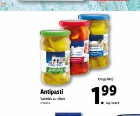 Antipasti  Variétés au choix  DAMBL  DANBUR  150 g (PNE)  1.⁹⁹ 