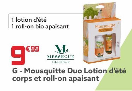 Mousquitte Duo Lotion d'été corps et roll-on apaisant