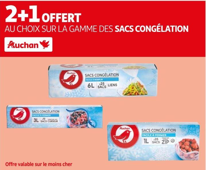 LA GAMME DES SACS CONGÉLATION AUCHAN