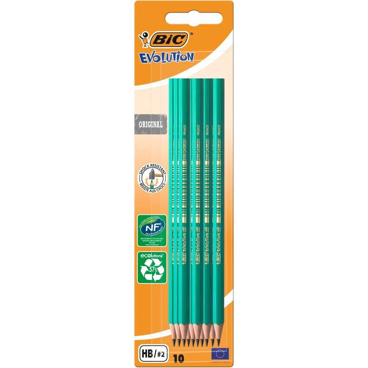 10 crayons graphite evolution hb bic