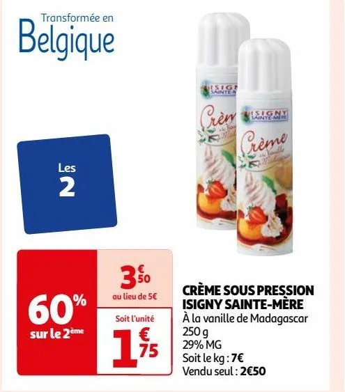 crème sous pression isigny sainte-mère