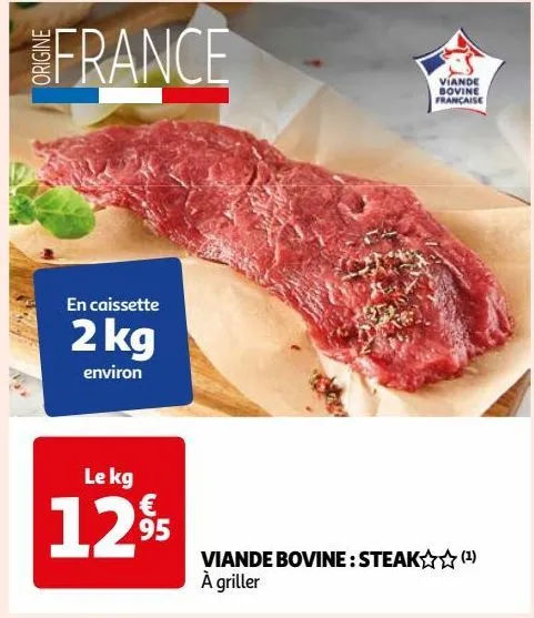 viande bovine : steak 