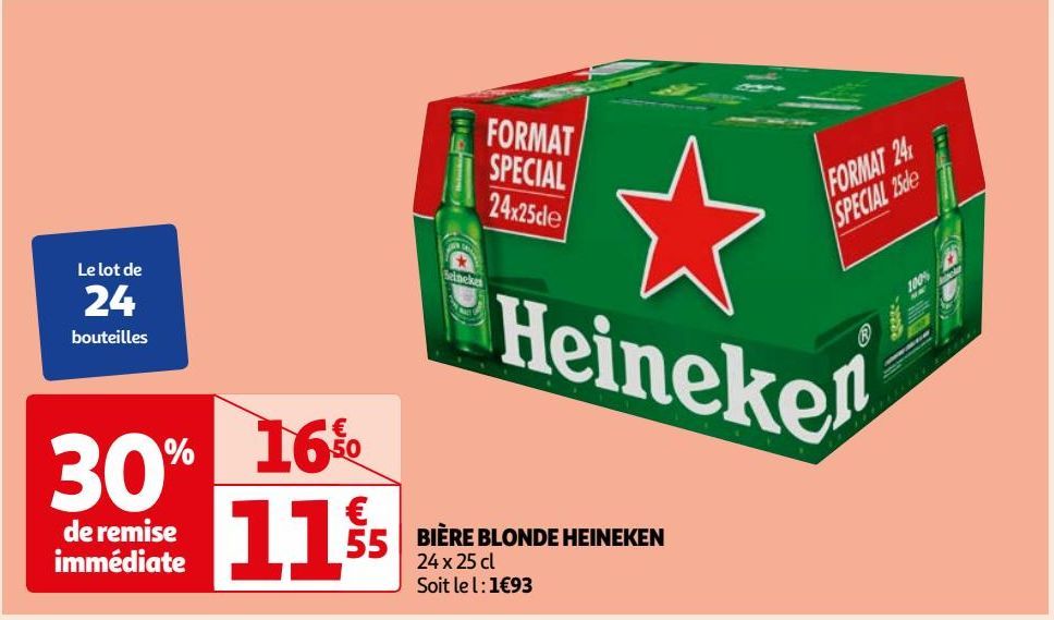 BIÈRE BLONDE HEINEKEN