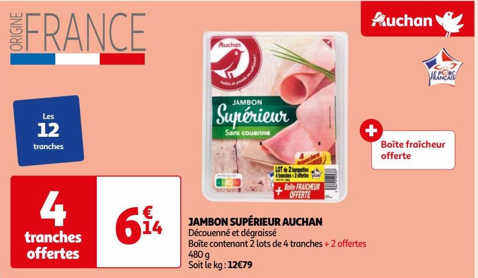 JAMBON SUPÉRIEUR AUCHAN