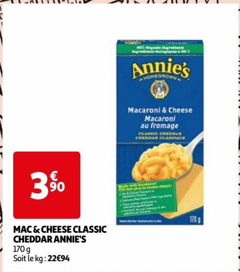 MAC & CHEESE CLASSIC CHEDDAR ANNIE'S