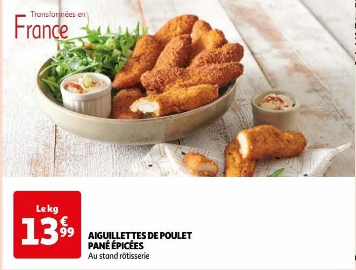 aiguillettes de poulet pané épicée