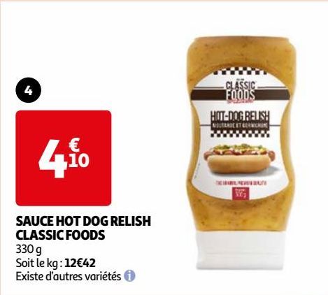 SAUCE HOT DOG RELISH CLASSIC FOODS