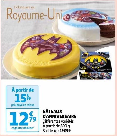 GÂTEAUX D'ANNIVERSAIRE