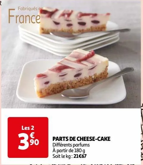 parts de cheese-cake