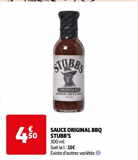 SAUCE ORIGINAL BBQ STUBB'S