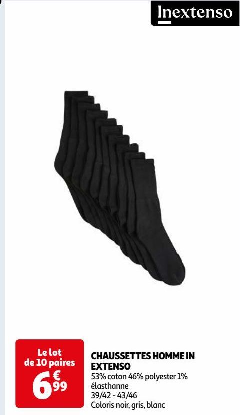 CHAUSSETTES HOMME IN EXTENSO