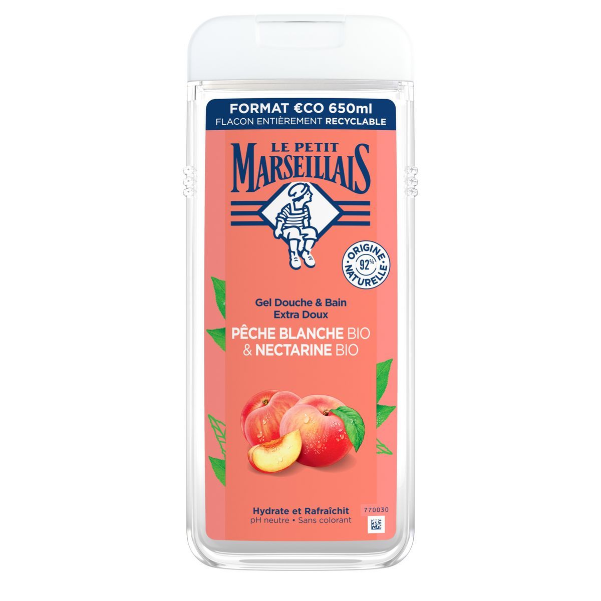 GEL DOUCHE EXTRA DOUX PÊCHE NECTARINE LE PETIT MARSEILLLAIS