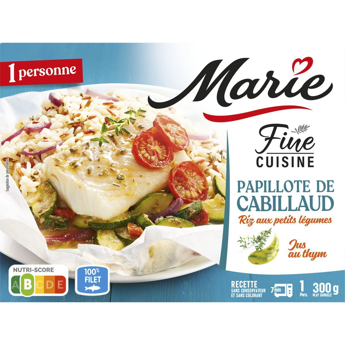 PAPILLOTE DE CABILLAUD SURGELÉE MARIE