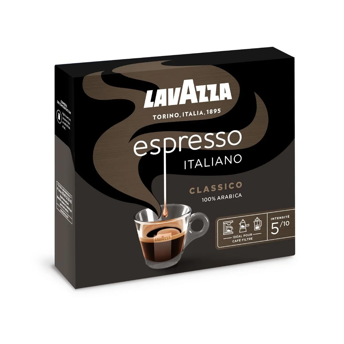 café moulu espresso italiano lavazza