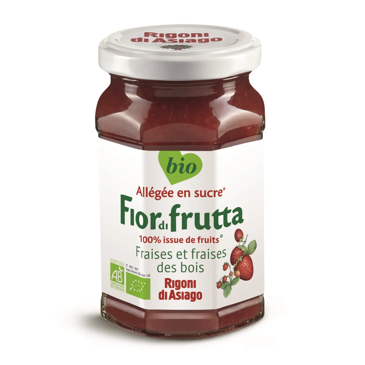 confiture fraises et fraises des bois bio fiordifrutta