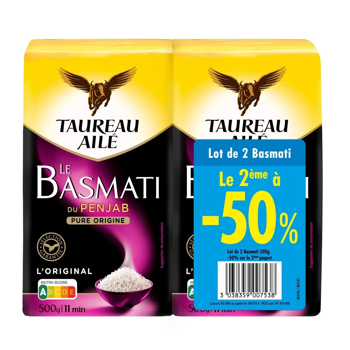 le riz basmati du penjab taureau ailé