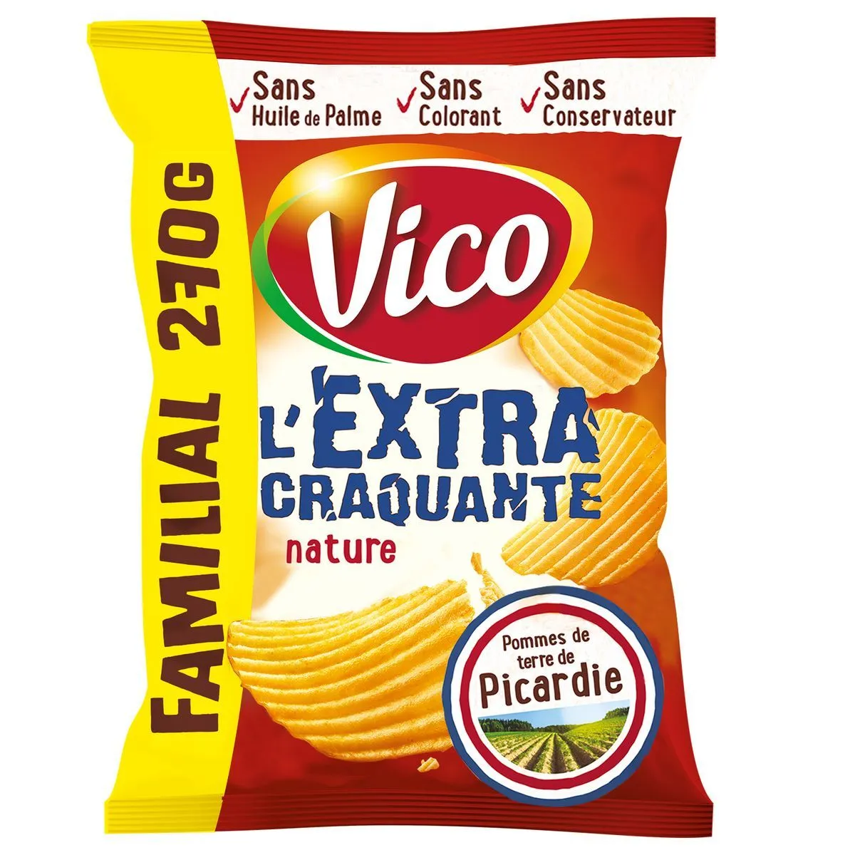 chips extra craquante nature format familial vico 