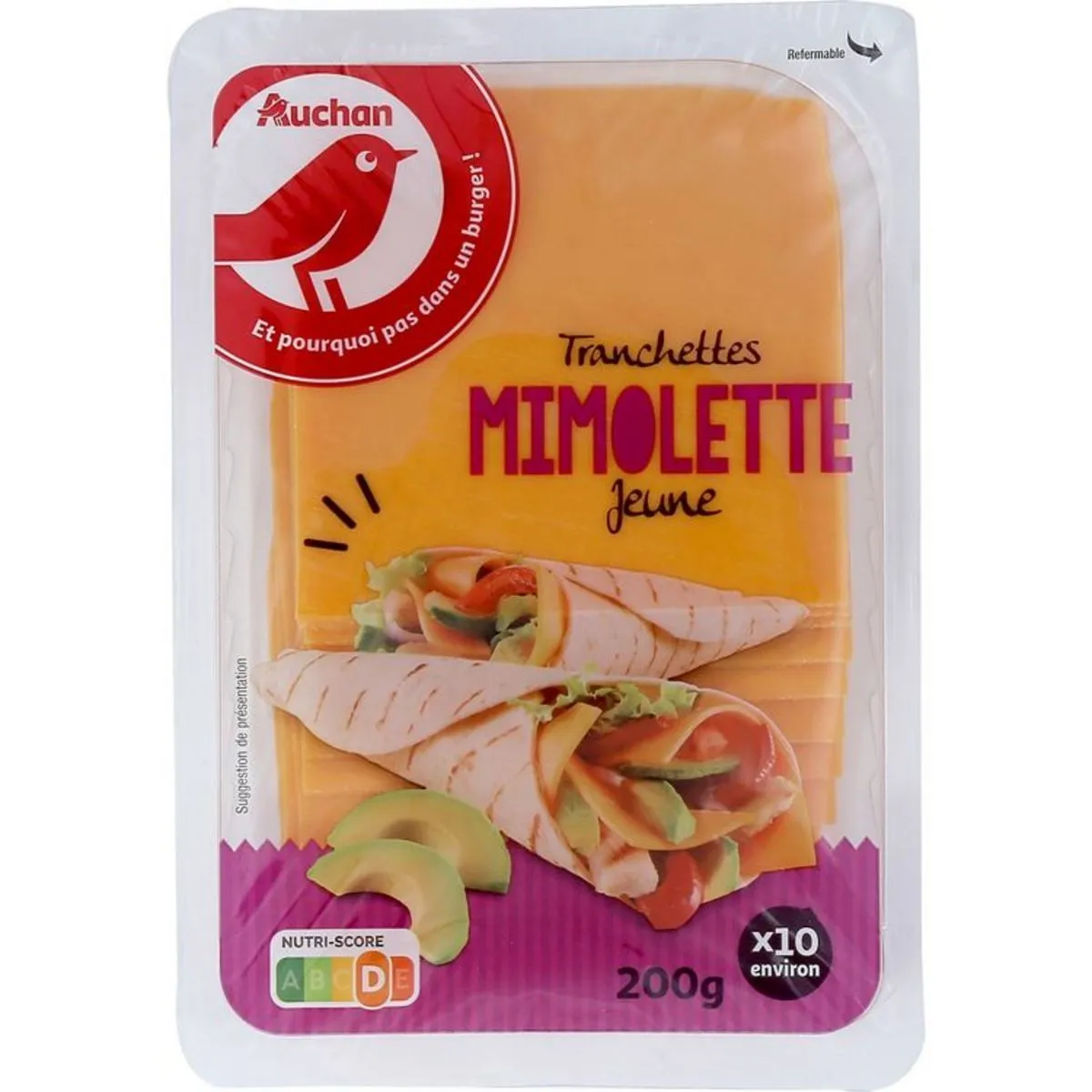 fromage en tranches mimolette auchan