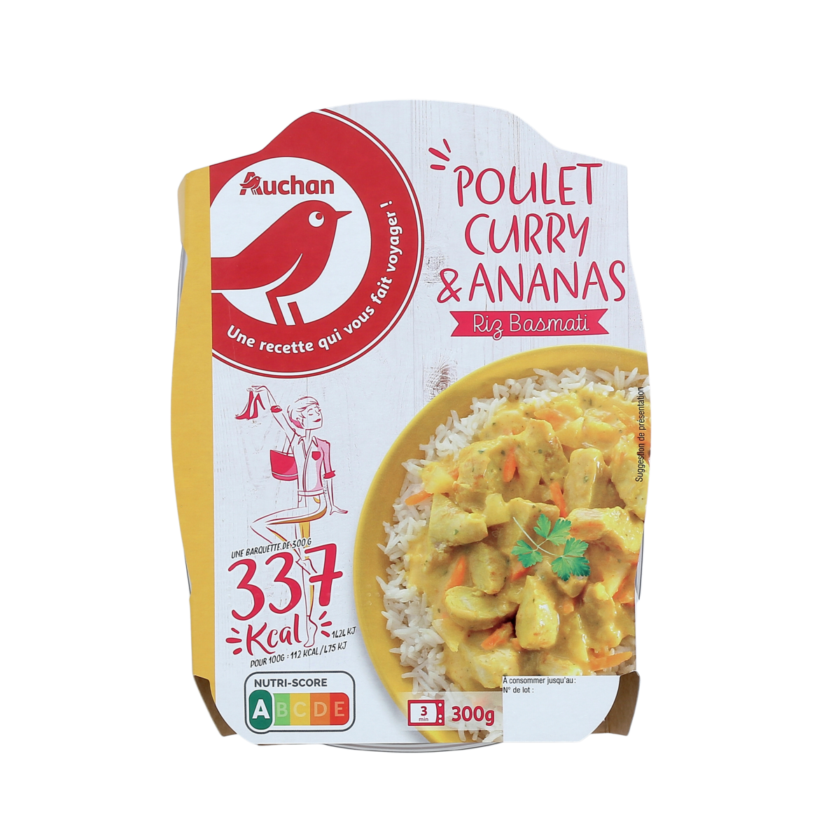 PLATS CUISINÉS "LES ALLÉGÉS" POULET ANANAS AUCHAN