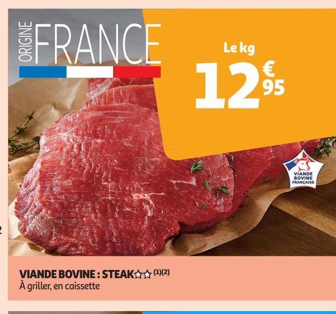 VIANDE BOVINE : STEAK