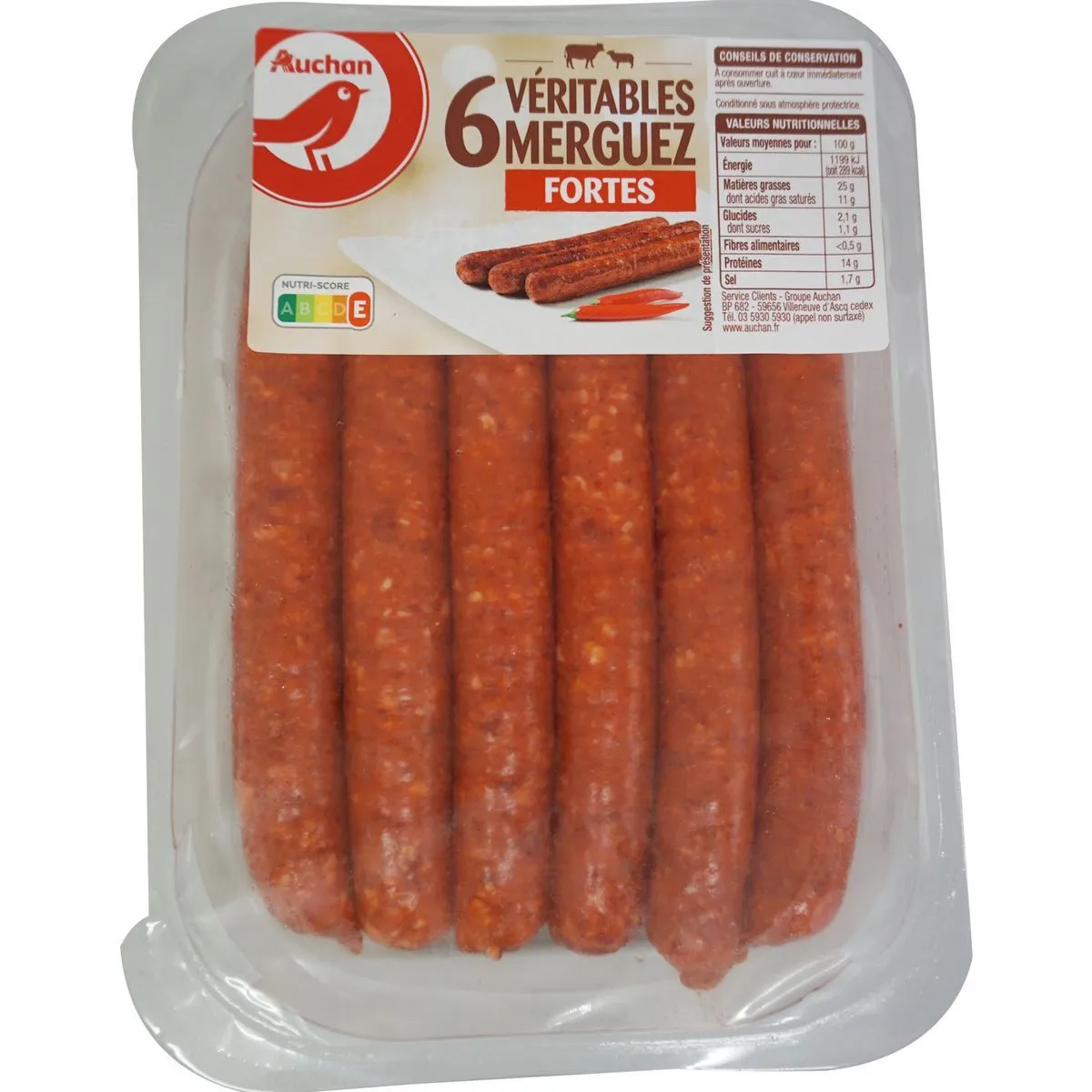 6 merguez ou merguez fortes auchan(2)