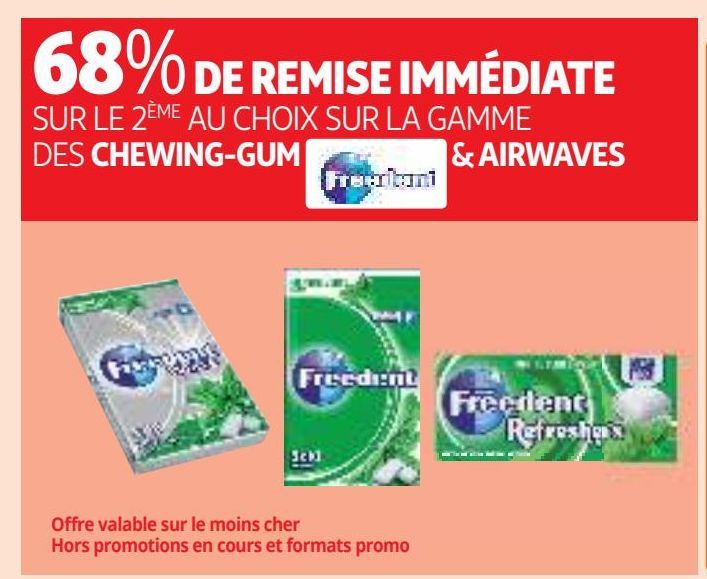 La gamme des chewing-gums Freedent & Airwaves