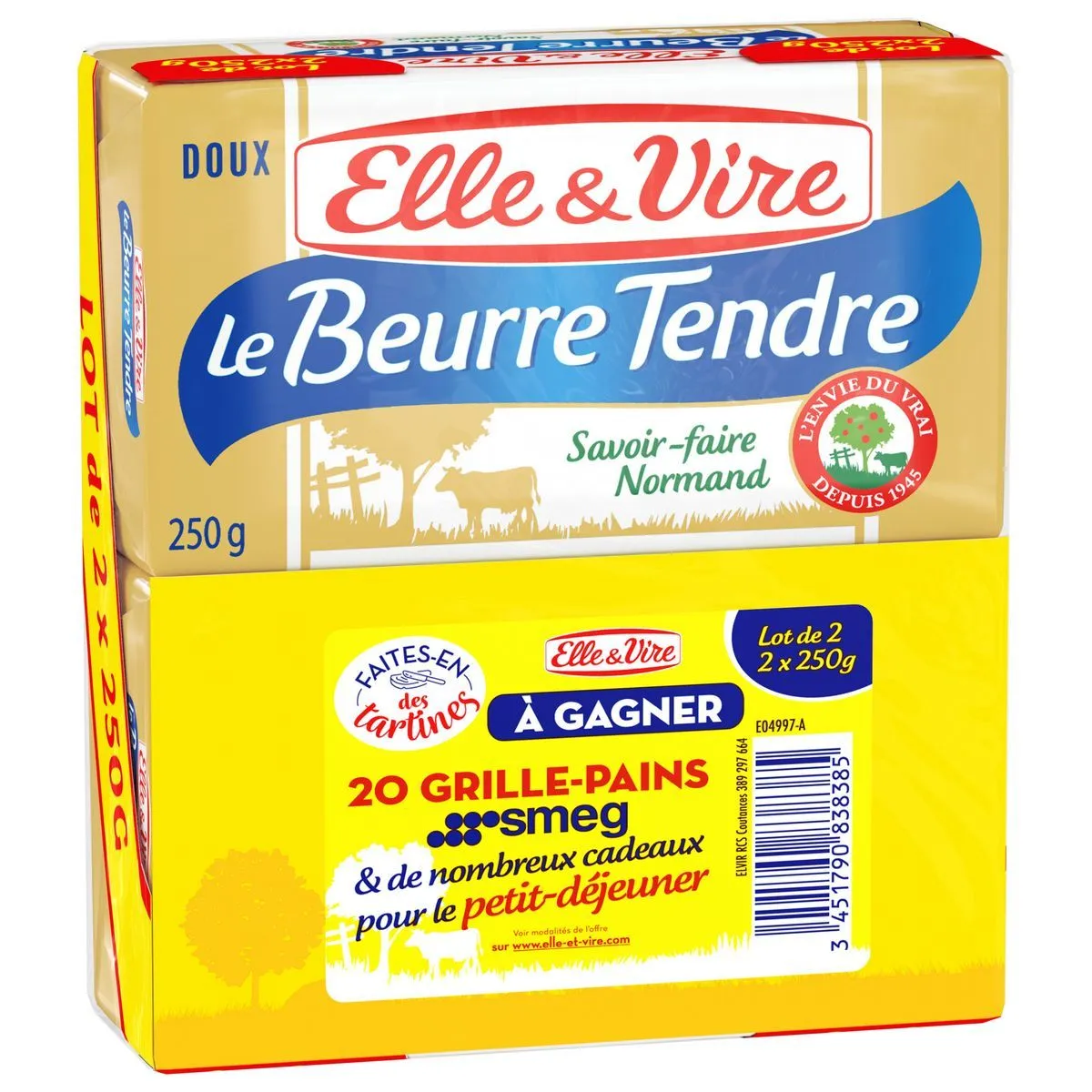 le beurre tendre doux elle & vire