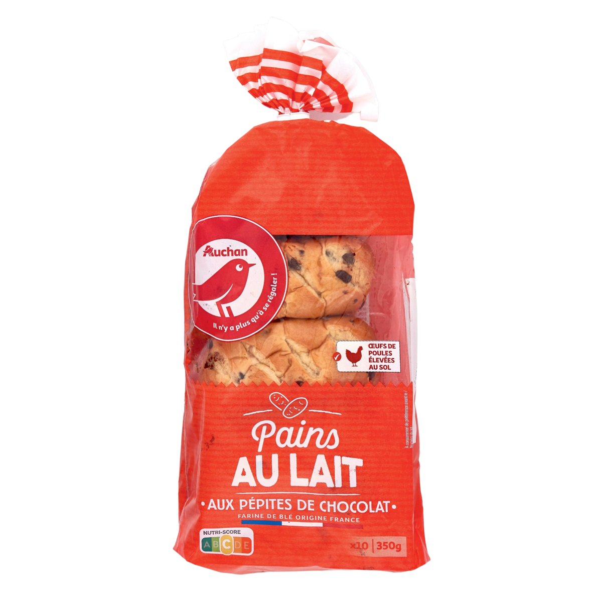 PAINS AU LAIT PÉPITES DE CHOCOLAT AUCHAN