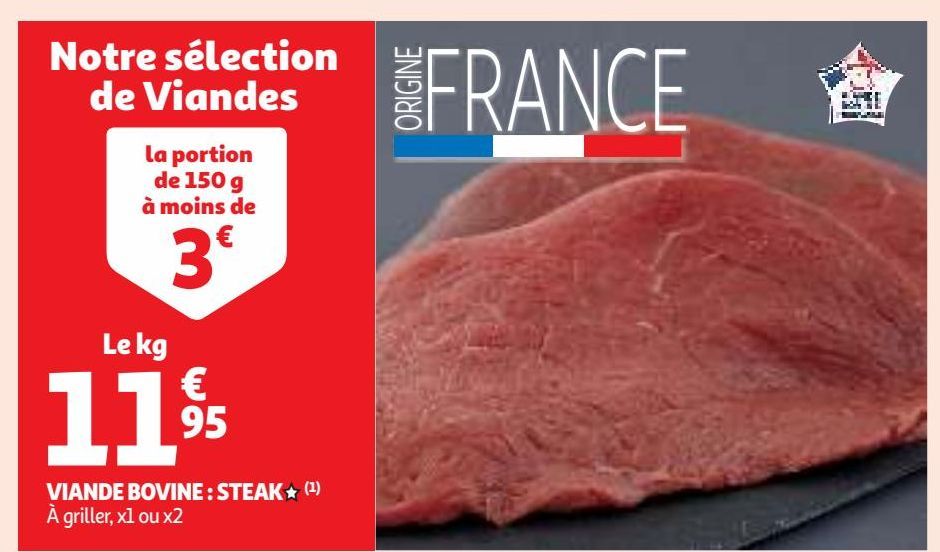 VIANDE BOVINE : STEAK § (1)