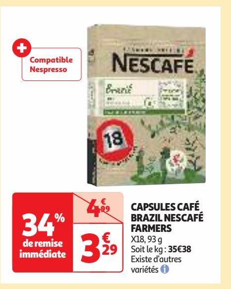 CAPSULES CAFÉ BRAZIL NESCAFÉ FARMERS