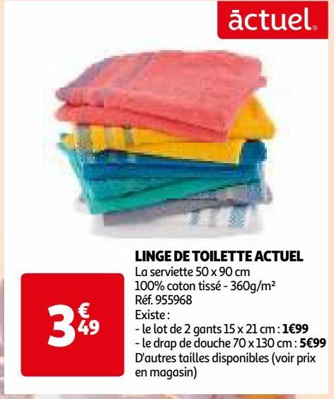 LINGE DE TOILETTE ACTUEL