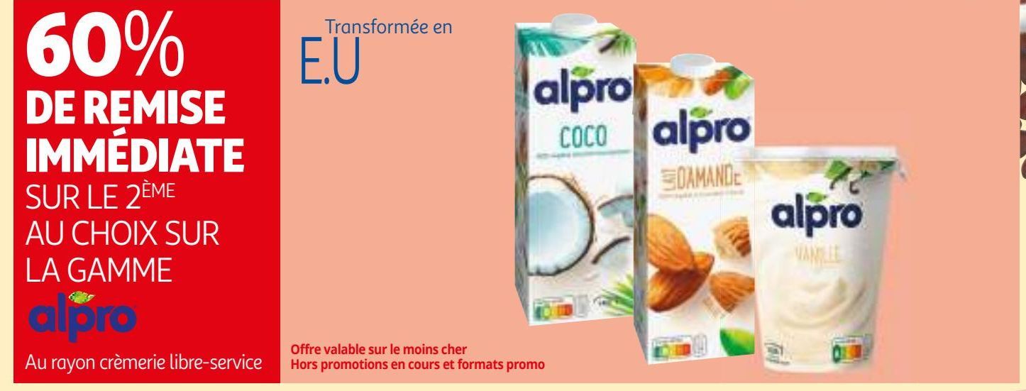 AU CHOIX SUR LA GAMME alpro