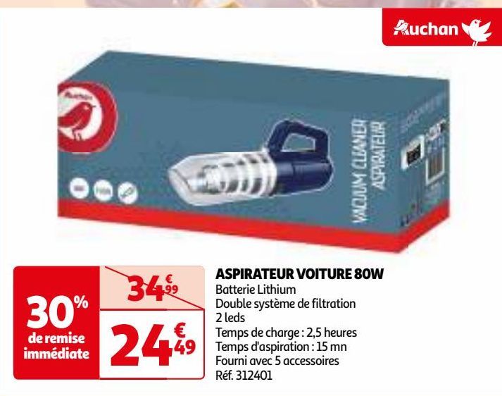 ASPIRATEUR VOITURE 80W