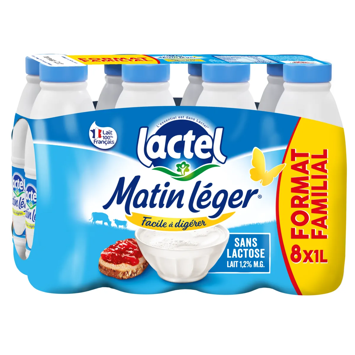 lait matin léger de lactel