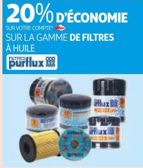 SUR LA GAMME DE FILTRES À HUILE purflux