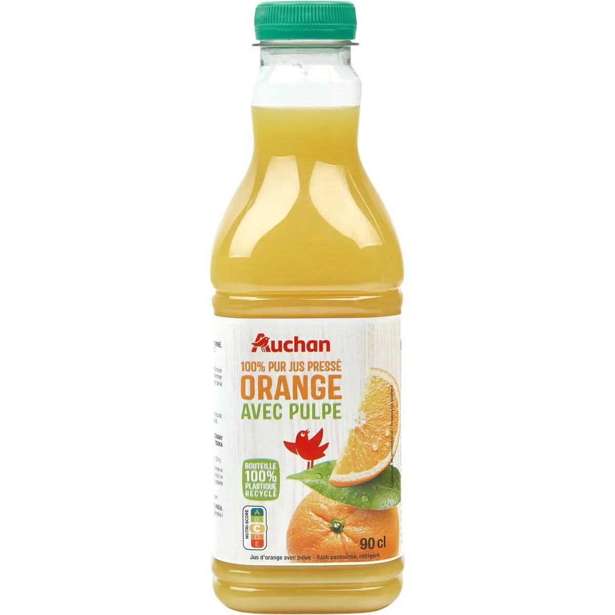 pur jus d'orange frais avec pulpe auchan