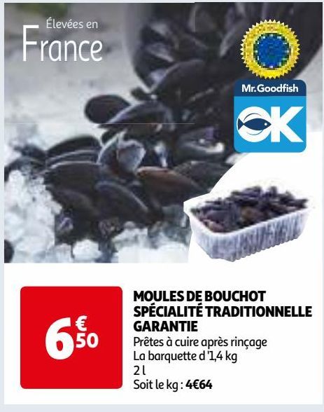 MOULES DE BOUCHOT SPÉCIALITÉ TRADITIONNELLE GARANTIE