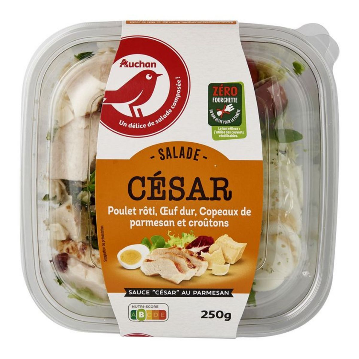 SALADE REPAS CÉSAR AUCHAN