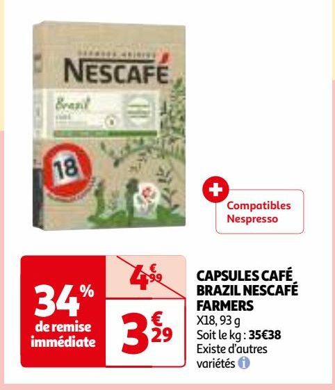 CAPSULES CAFÉ BRAZIL NESCAFÉ FARMERS