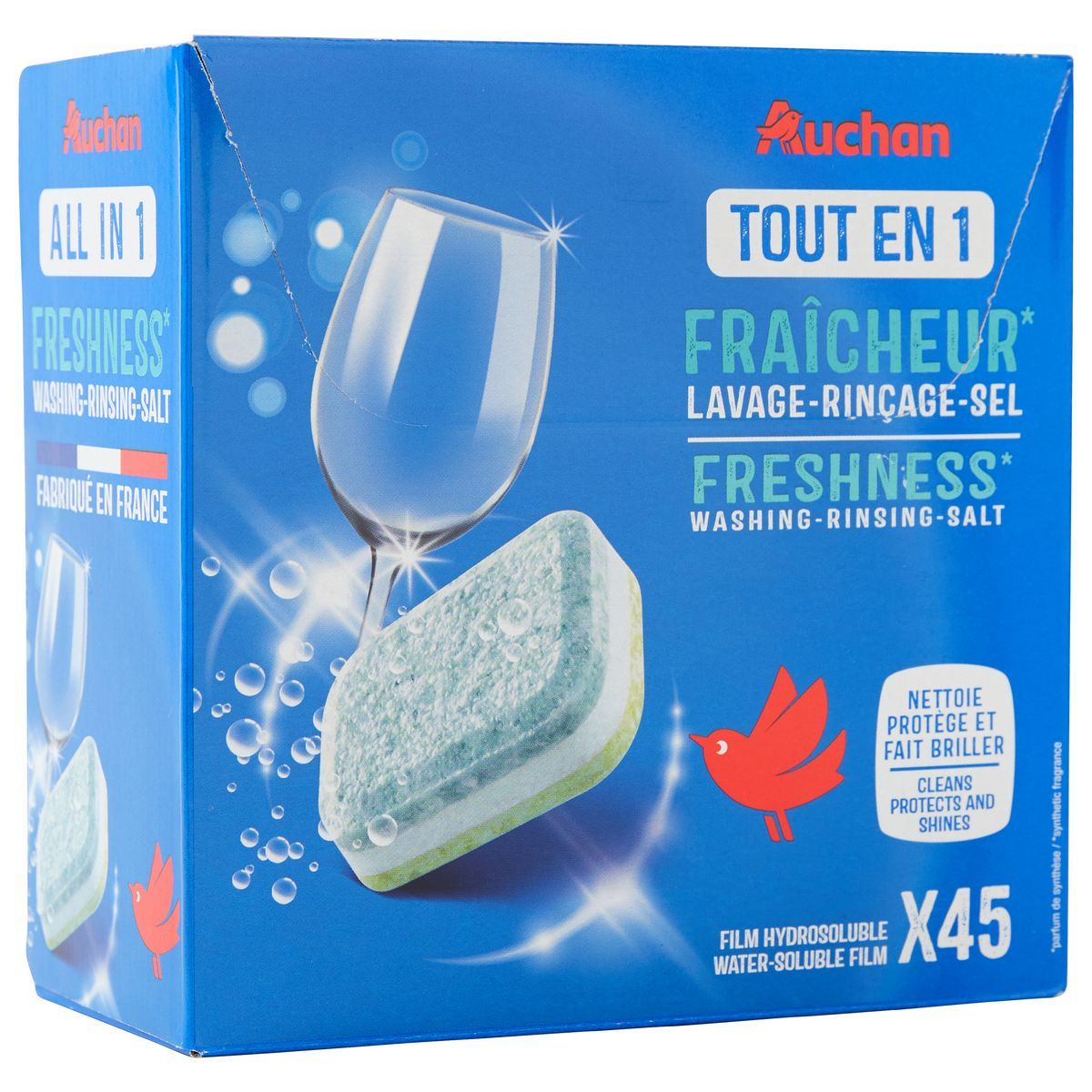 PASTILLE LAVE  VAISSELLE TOUT  EN 1 AUCHAN(