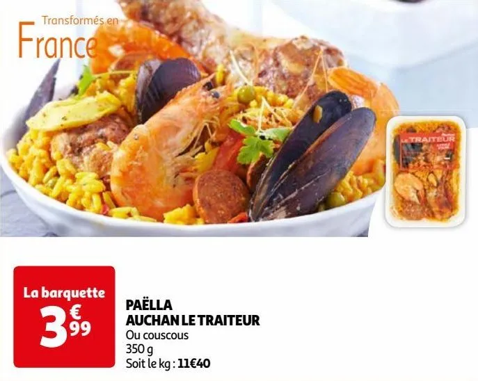  paëlla  auchan le traiteur