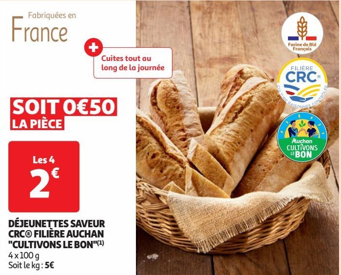 DÉJEUNETTES SAVEUR  CRC® FILIÈRE AUCHAN  "CULTIVONS LE BON"