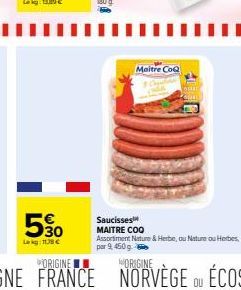 saucisses Maître Coq