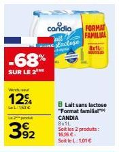 lait sans lactose Candia