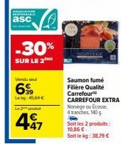 saumon fumé Carrefour