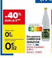 eau gazeuse Carrefour