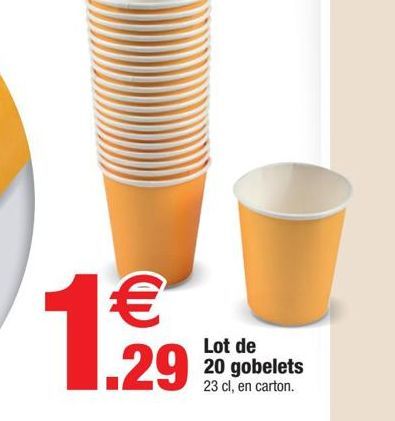 Lot de 20 gobelets