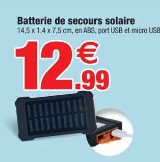 batterie de secours solaire