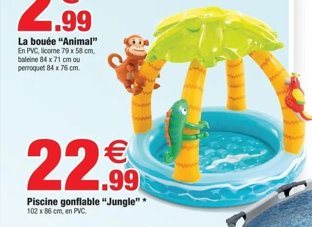 piscine gonflable jungle