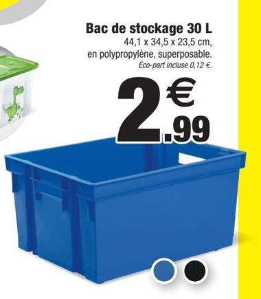 Bac de stockage 30L